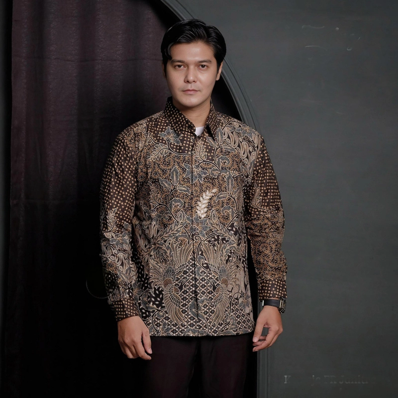 Product image Kois Batik - Kemeja batik pria dewasa berlapis furing motif janitra M Kemeja janitra furin