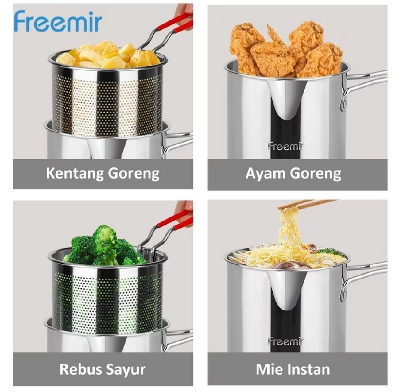 Product image Rizki Electronics - freemir 4 in 1 Multi Deep Fryer Panci Penggorengan deep fryer JAWA