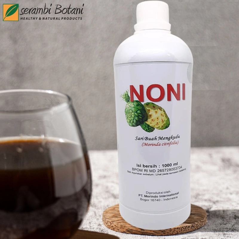 Product image SERAMBI BOTANI - Sari Jus Buah Mengkudu Noni - Menyembuhkan Gerd Pencernaan dan Insomnia 1000ml Noni