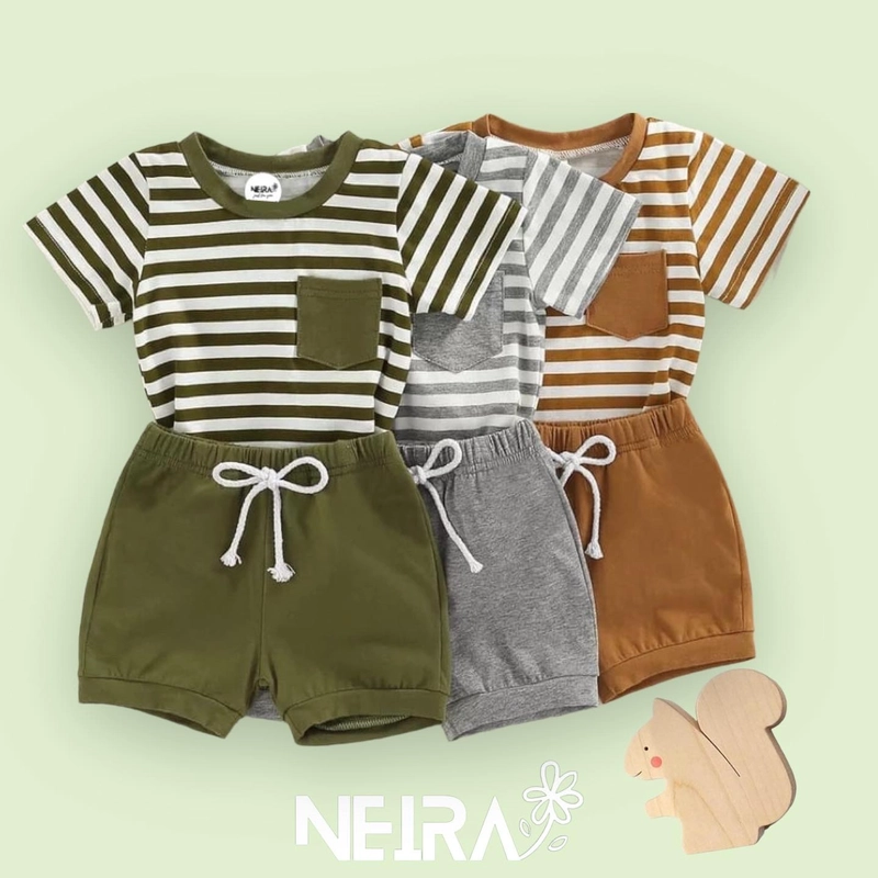 Product image [PO 3hr] Neira - Setelan Anak Playset AIGO 2 Abu