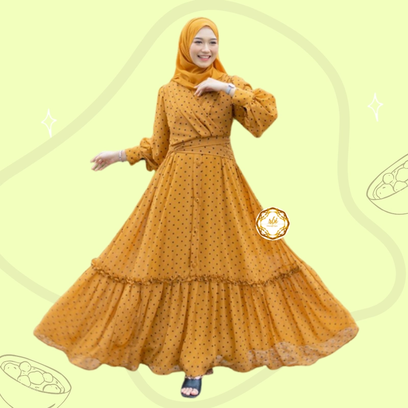 Product image Batik Couple Belinda Spesial Premium dan Original Hem Saja Size M Warna Mustard