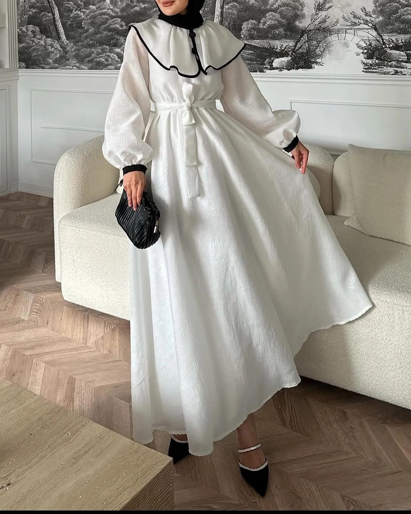 Product image Lusianasae - Arabesque Dress Busui Friendly Pantai bahan katun dolby M Broken white
