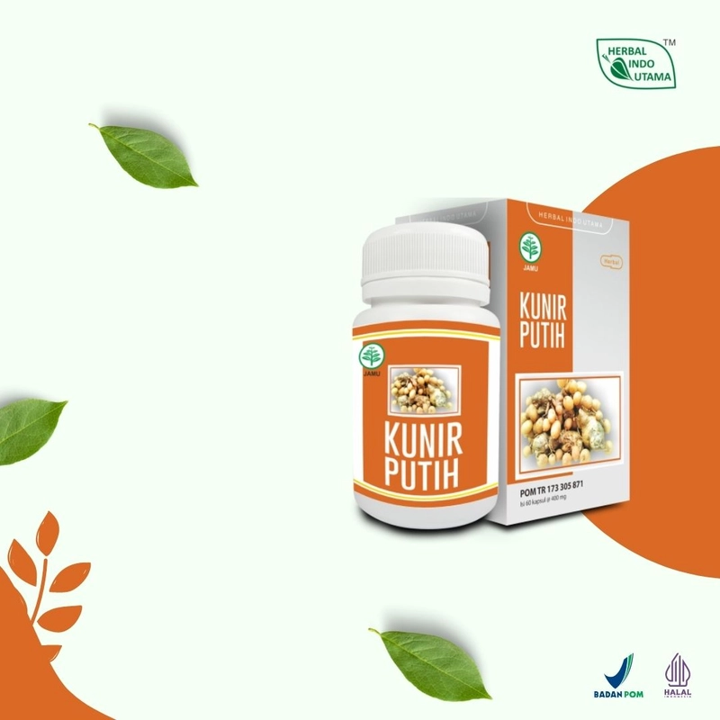 Product image Herbal Indo Utama - Kapsul KUNIR PUTIH Obat Diare Sakit Perut Gangguan Pencernaan 60 Kapsul 60 Kapsul Kapsul Serbuk