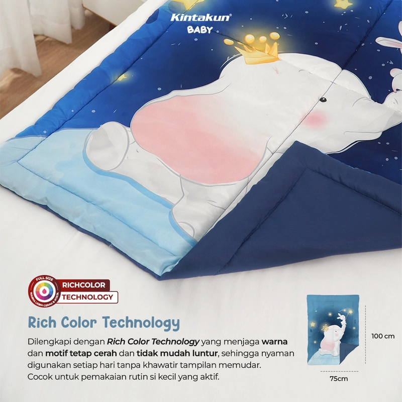 Product image Kintakun Baby - [NEW PRODUK] KINTAKUN BABY Selimut Comforter Bedcover Only Bayi Digital Printing 75 x 100 75 x 100 cm Snuggle Bear