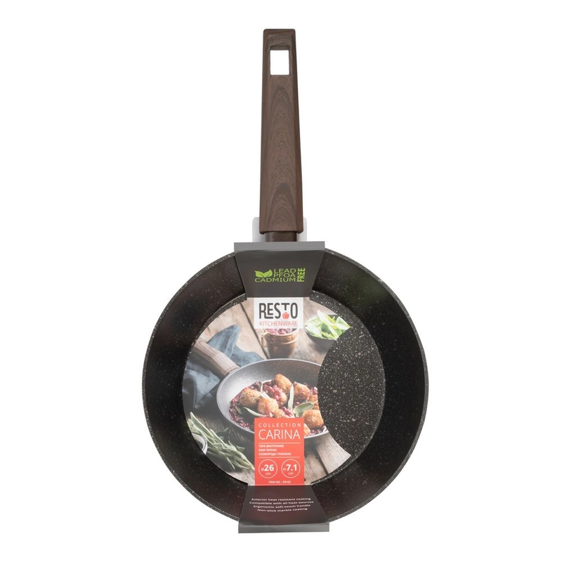 Product image KJU - RESTO ALUMINIUM FRYPAN - CARINA - 24CM 24cm Coklat