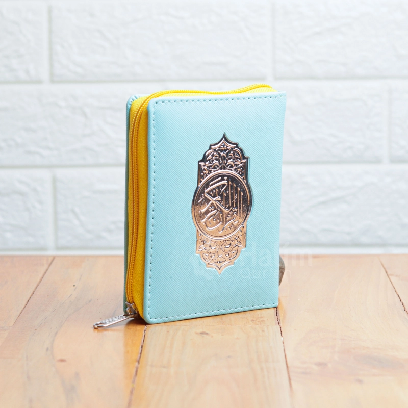 Product image BUNDLING QURAN TERJEMAH AL HALIM RUBU B7 QPP COLOURFUL GRATIS CUSTOM NAMA DAN BOX COCOK UNTUK HADIA B7 BIRU - KUNING