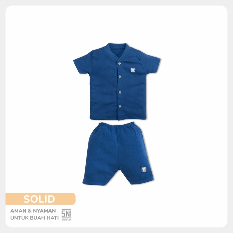 Product image FLUFFY - FLUFFY Stelan Baju Pendek Pendek BOLD (Isi 3Psng) SBD3X NAV 123 12 - 15 KG = SIZE 1 SBD3X-NAV-1