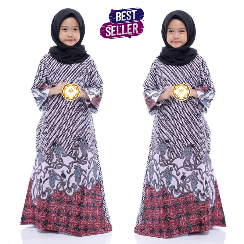 Product image Batik Baju Gamis Anak Usia 3-10 tahun M A
