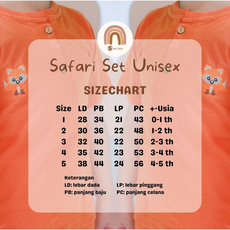 Product image Safari Setelan Anak Unisex 1 Milo