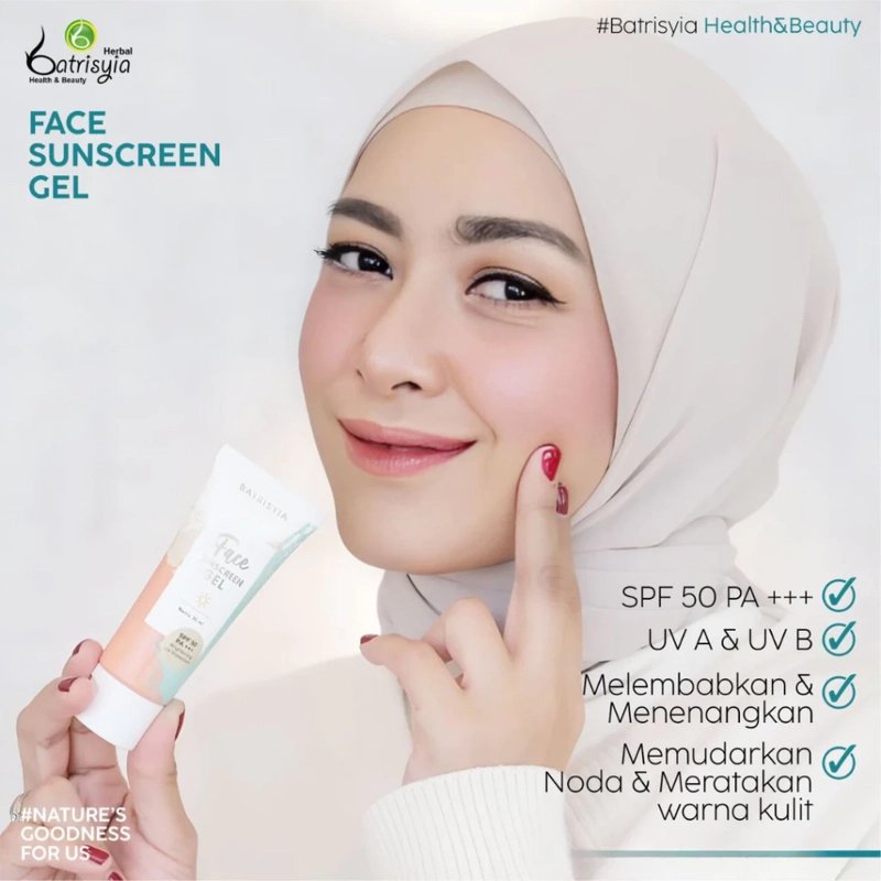 Product image Batrisyia - Face Sunscreen Gel SPF 50 PA +++ 30ml Gel
