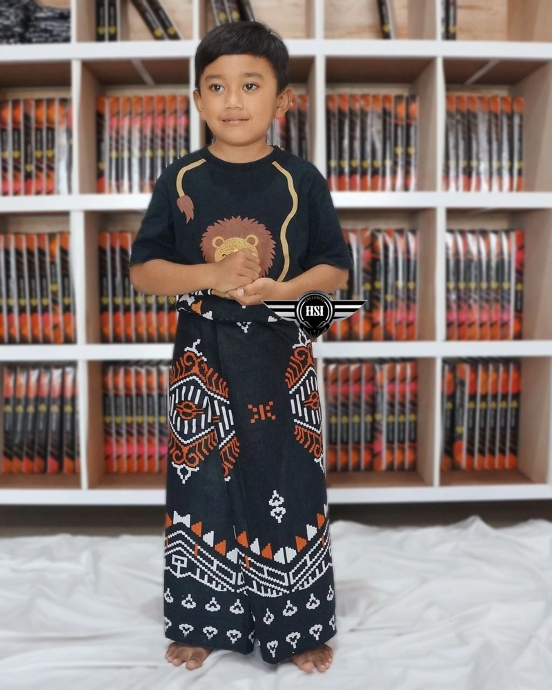 Product image Khisna collection - Sarung couplen keluarga Dewasa anak remaja dan anak TK paud Sarung anak TK paud Songket hitam