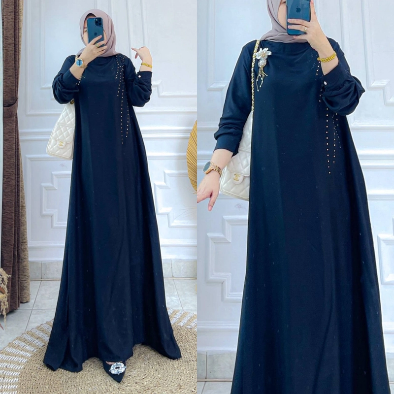 Product image Khisna collection - Dress raya swarosky salwa Allsize Hitam