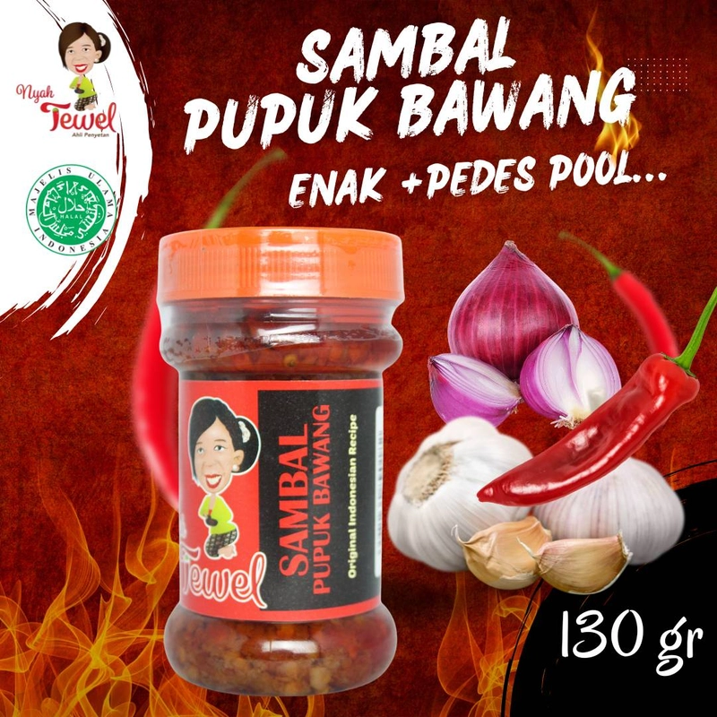 Product image NYAH TEWEL- Sambal Pupuk Bawang - Sambel Bawang 130 gr Sambal Pupuk Bawang
