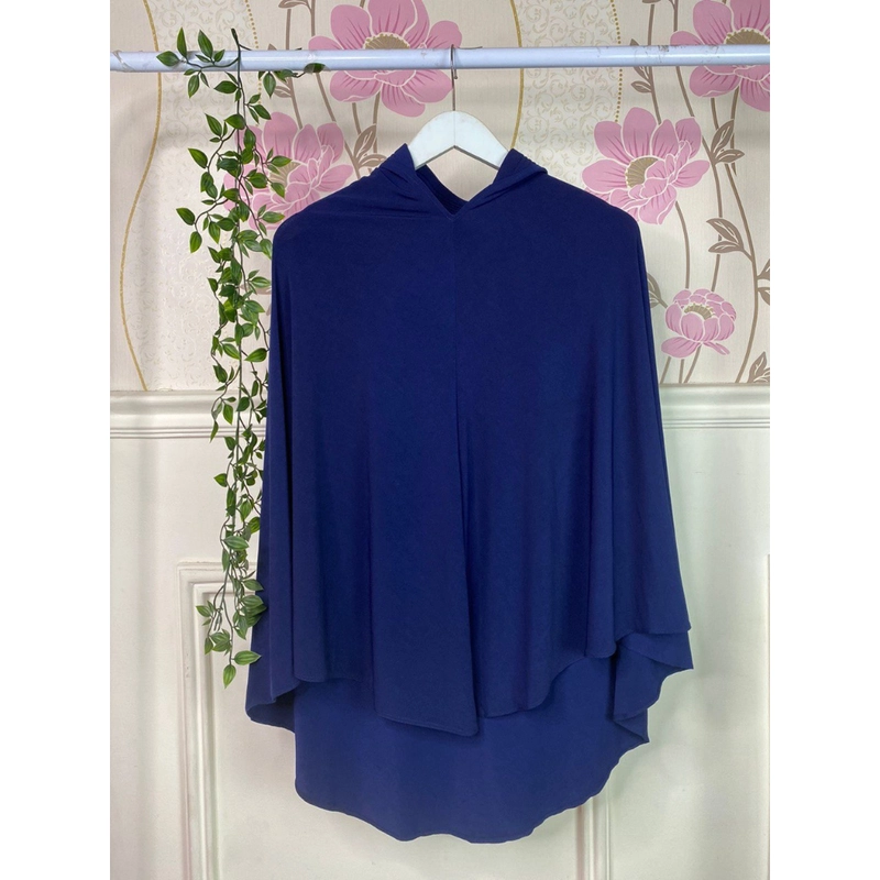 Product image Milyarda Hijab - Bergo Shanum Jilbab Instan Syari Kerudung Jersey Stella Umroh Allsize Navy