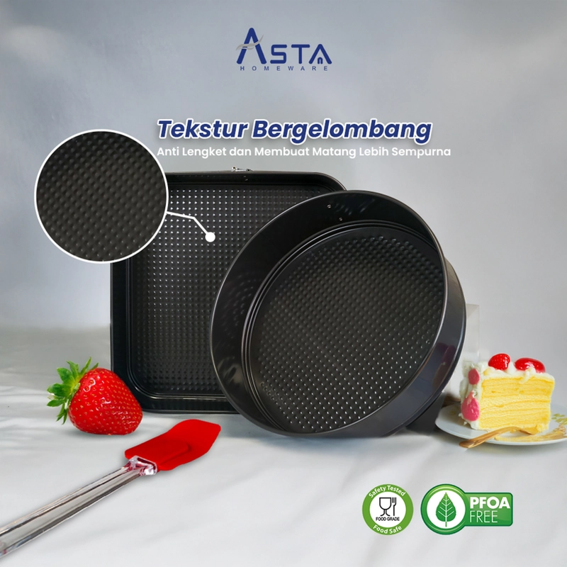 Product image Asta Loyang Kue Set Cetakan Bakeware 6 in 1 Warna Grey