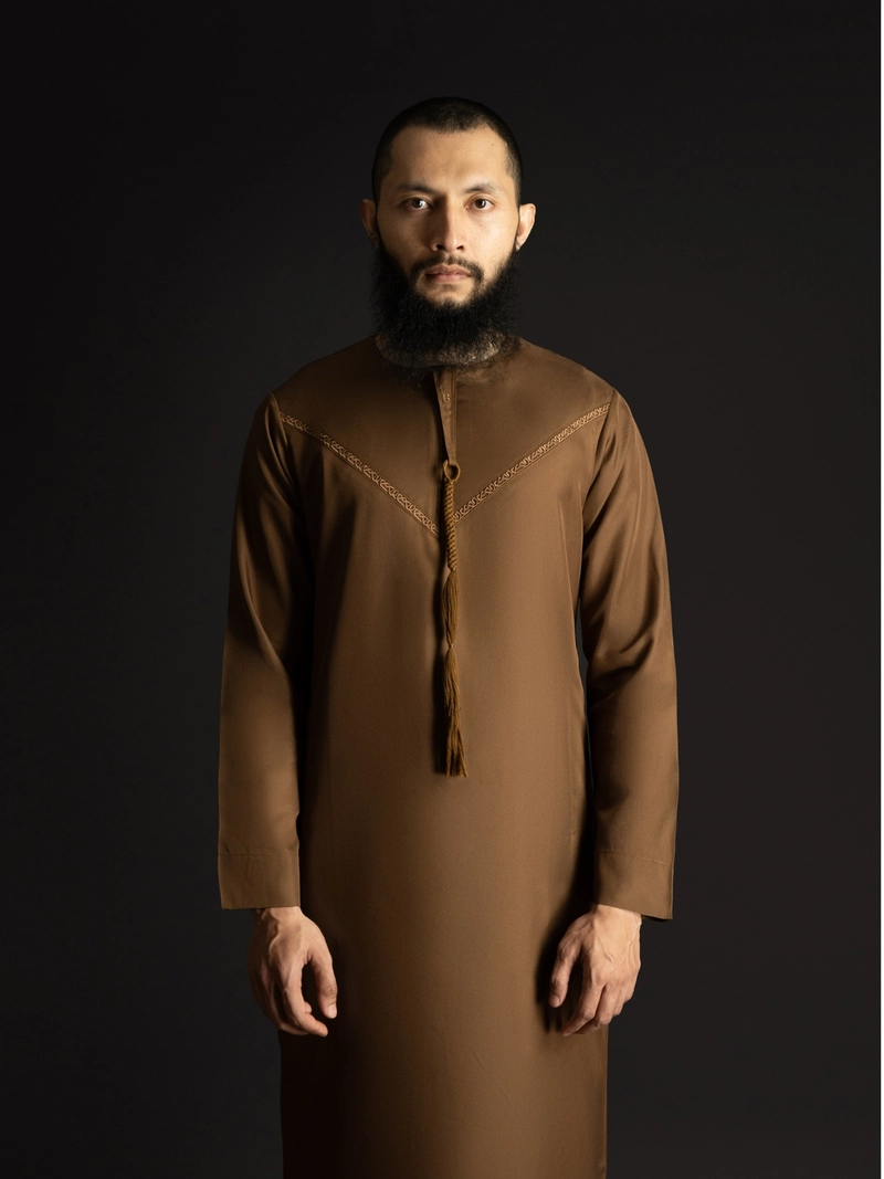 Product image Local Project - Al-Ameer Camel Brown - Jubah Pria Dewasa Gamis Lengan Panjang M Brown