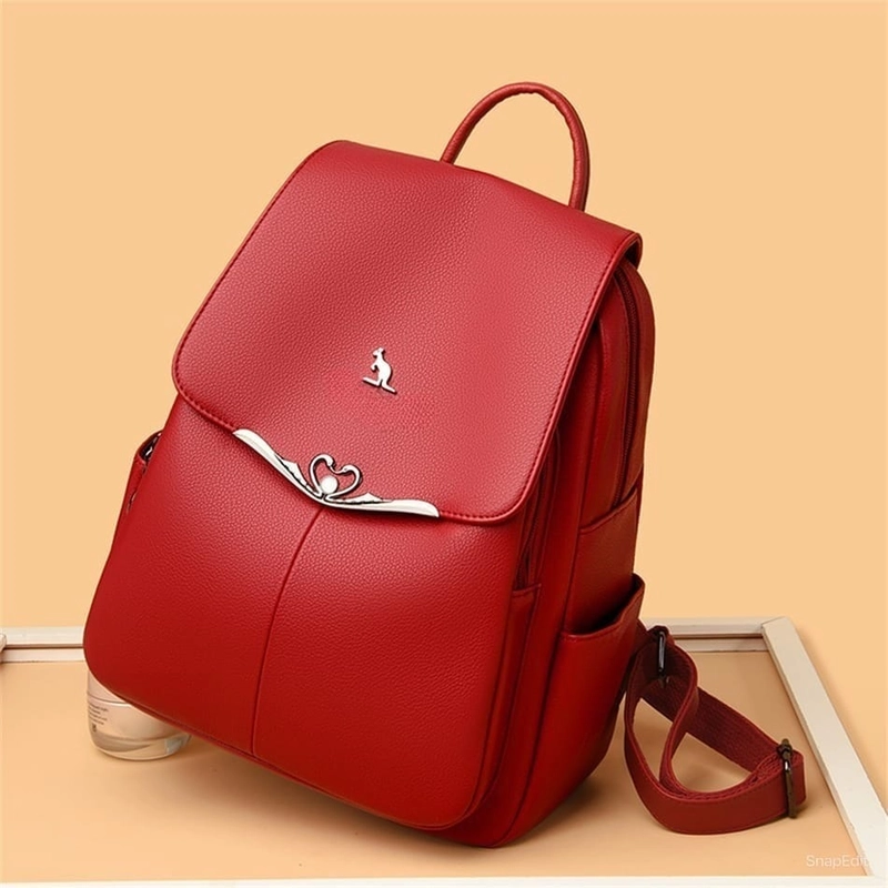 Product image Alcaff - Tas Ransel Fashion Tas Gendong Wanita Nadia Terbaru 32x26x13 Merah