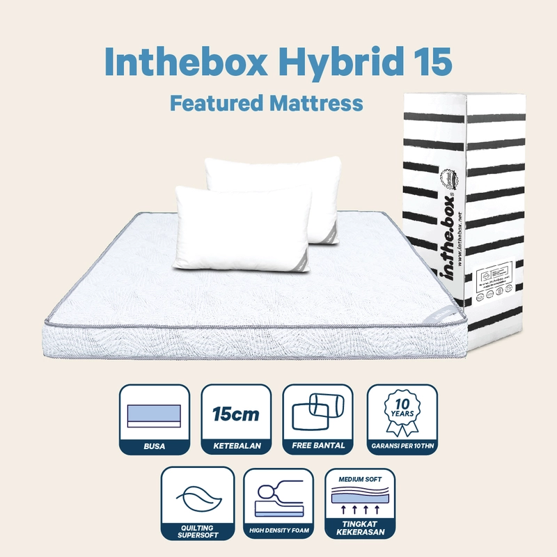 Product image Inthebox - Hybrid 15 100x200 F388HB-151P-100NTR 100 x 200 Putih