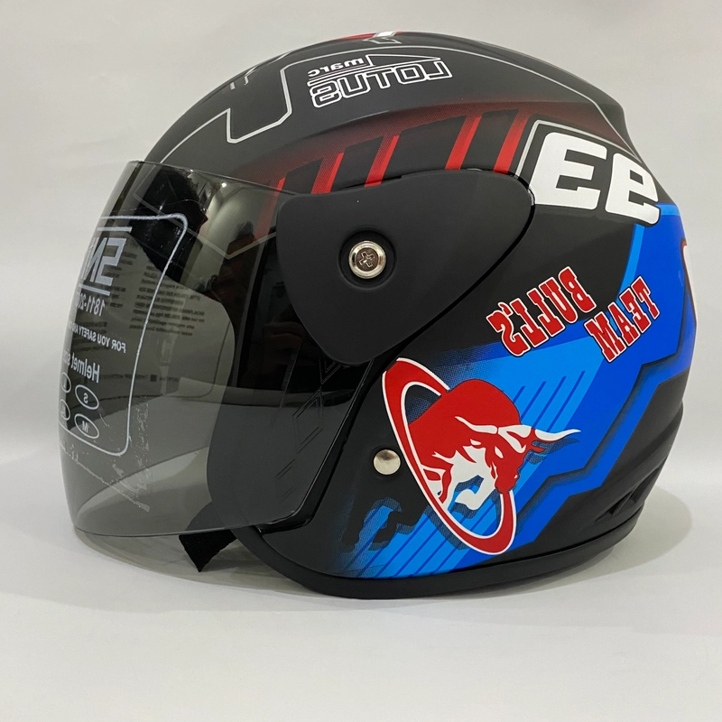 Product image CRX Helmet - Helm Nuvo Semut Hitam Biru Doff Bad Boys - Helm SNI - Helm Dewasa L Semut Hitam Biru Dof