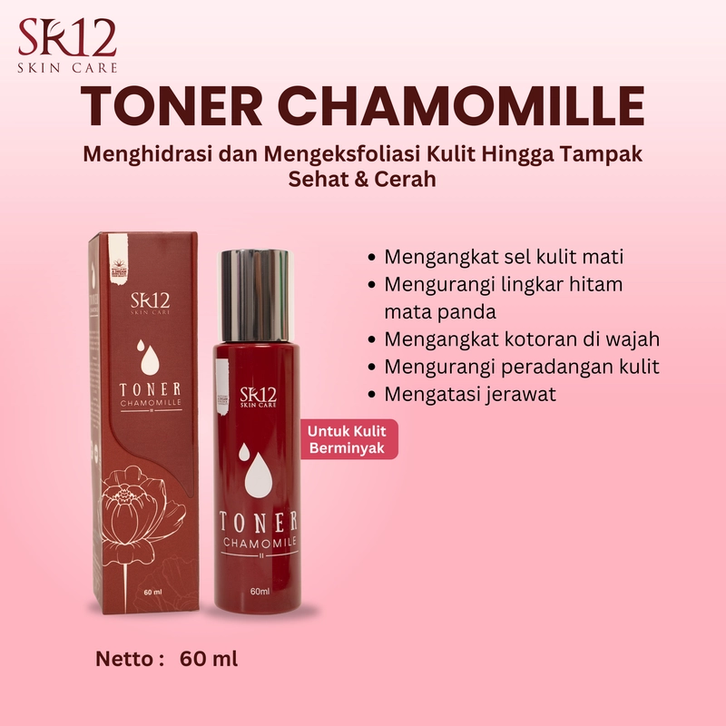 Product image SR12 Toner Chamomille Mengatasi Mata Panda Dan Memudarkan Kulit Kemerahan 60 ml Chamomille