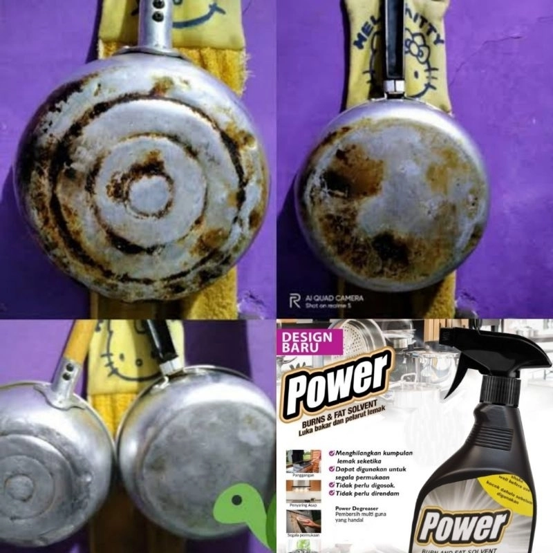 Product image Scrab - BISA COD /BAYAR DITEMPAT terlaris termurah POWER DEGREASER BURN penghilang kerak pembersih wajan gos 600ml Hitam