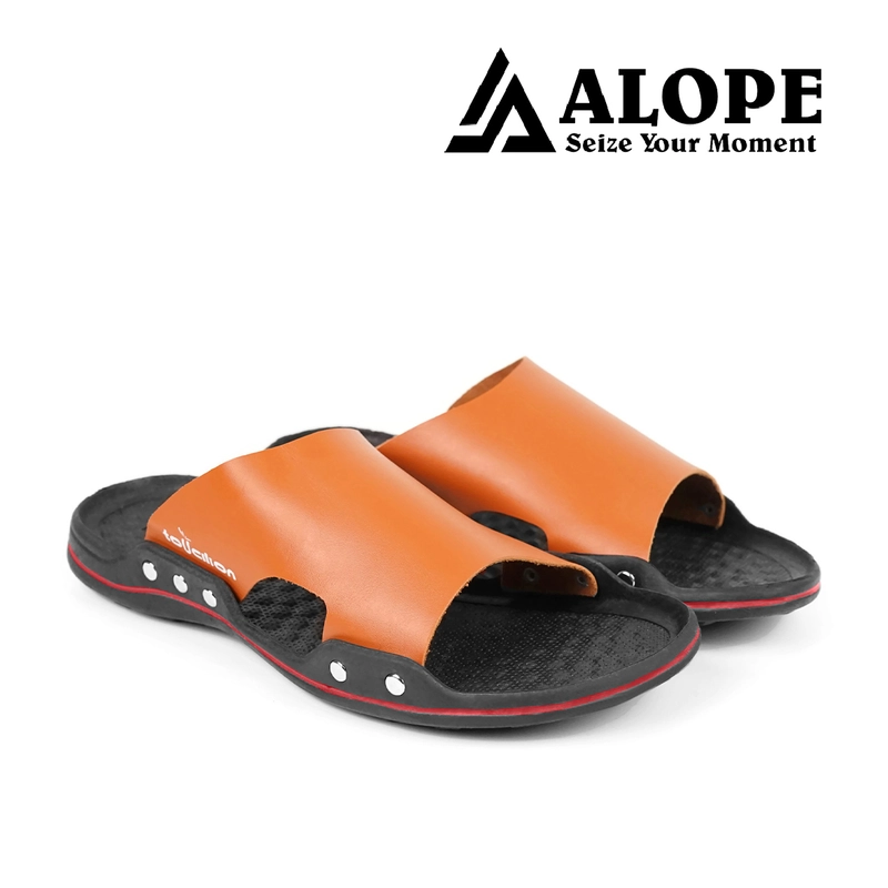 Product image ALOPE OFFICIAL - ALOPE - SANDAL MARVIN SANDAL PRIA BAHAN TEBAL CASUAL NYAMAN 39 coklat