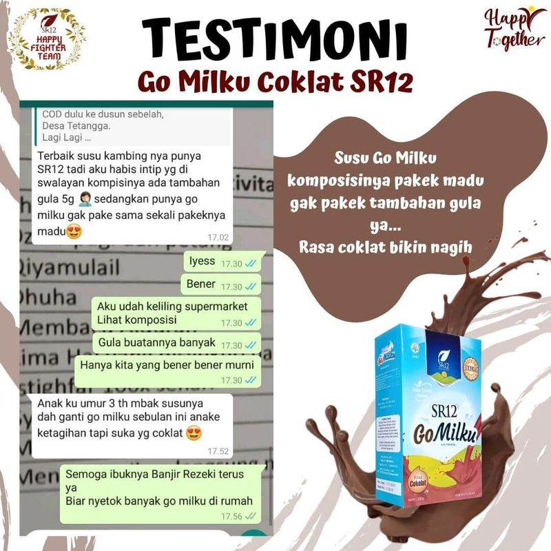 Product image SR12 Gomilku Susu Kambing Etawa Pelancar ASI 200gr Coklat