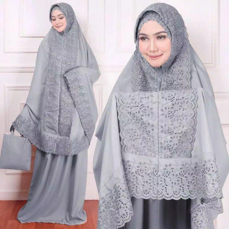 Product image SRIAYU COLLECTION - Mukena Siti Fatimah Original All Size ABU