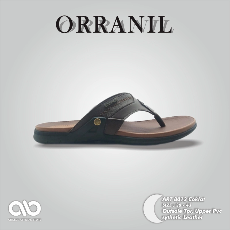 Product image Odillon - Orranil - 8013 / Sandal Jepit Pria Casual 43 BROWN