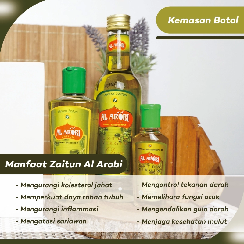 Product image BINASYIFA - Al AROBI EXTRA VIRGIN Cita Rasa Sehat & Alami 60ml kuning
