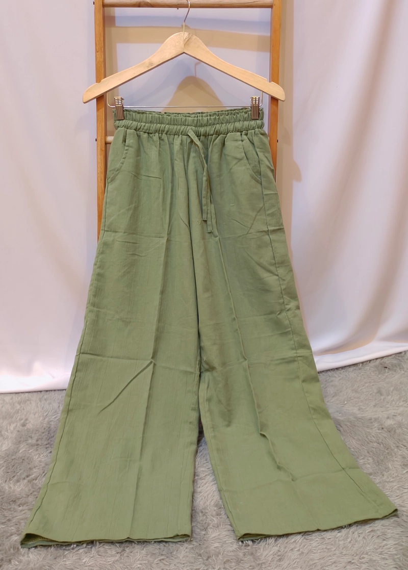 Product image Amha Collection - KULOT LINEN ANGEL FULL KARET PREMIUM ALL SIZE HIJAU SAGE