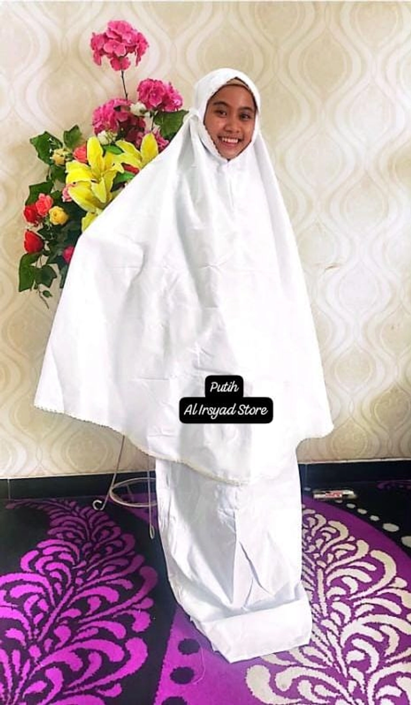 Product image AL Irsyad Store - BELI 1 GRATIS 1 MUKENA 2IN1 TRAVEL KATUN MIKRO TRAVEL PUTIH