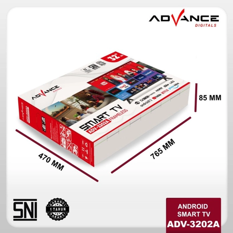 Product image Advance Digitals Indonesia - Android TV Smart Advance ADV-3202A TV HD 32inch TV Digital DVB-T2/C 32 inch Default
