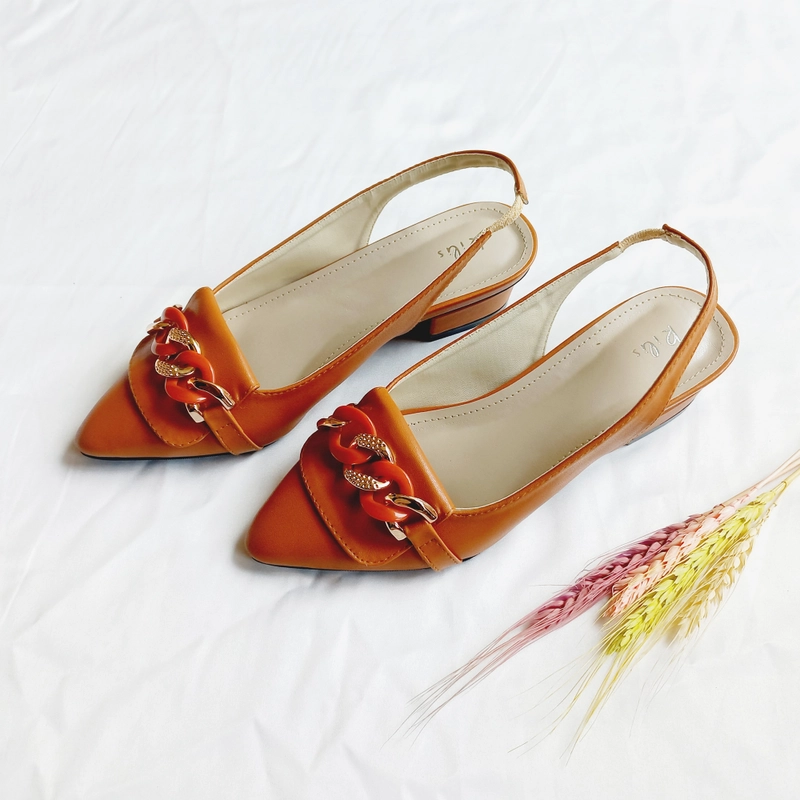 Product image Rilis - Sandal Wanita Elsa Mules hak 3 cm (Rilis 25) 36 Tan