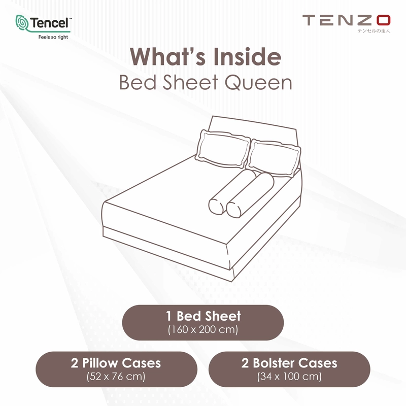 Product image LADY ROSE OFFICIAL - Tenzo Sprei Tencel Natural 160x200x40 Queen Bantal 2