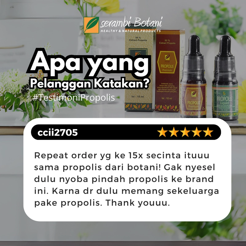 Product image SERAMBI BOTANI - Propolis Tetes Minum Premium Antibiotik Alami 10ml Propolis Premium