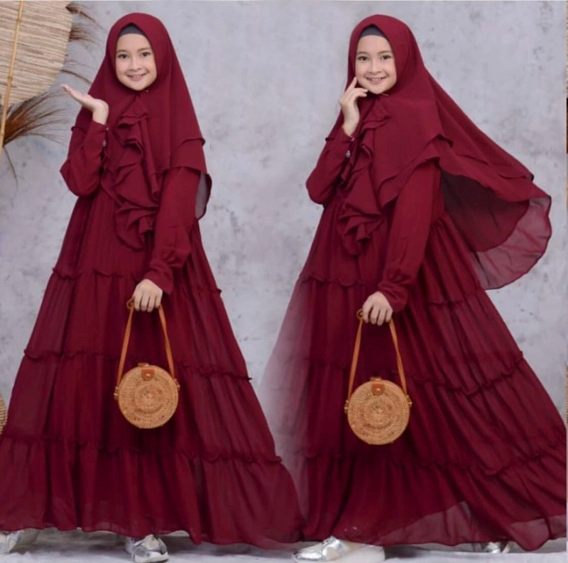 Product image Astro - Gamis Syari Anak Tanggung INAFS 11 SD 13 THN MARON