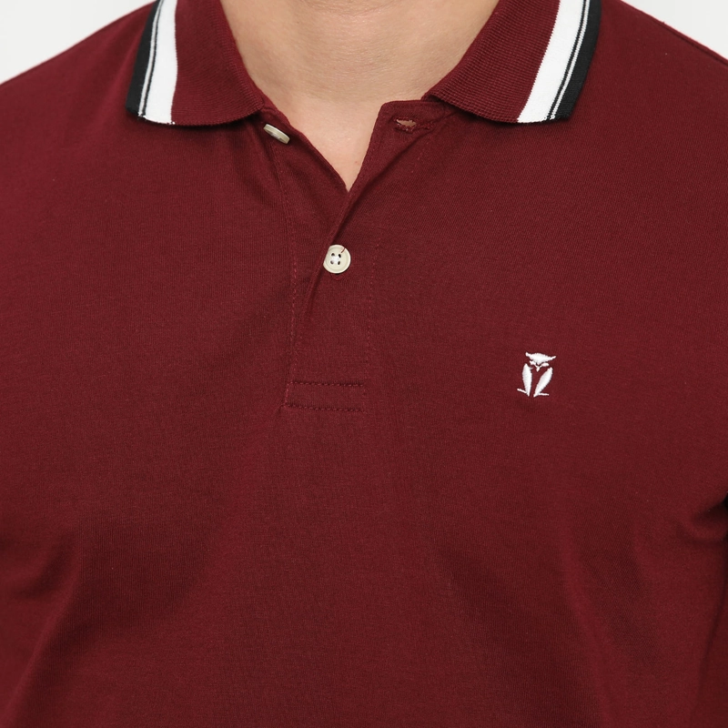 Product image MATSUDA APPAREL - MATSUDA Kaos Polo Shirt Pria Kerah Aioi Seri Warna Merah M (LD 104 CM) BURGUNDY