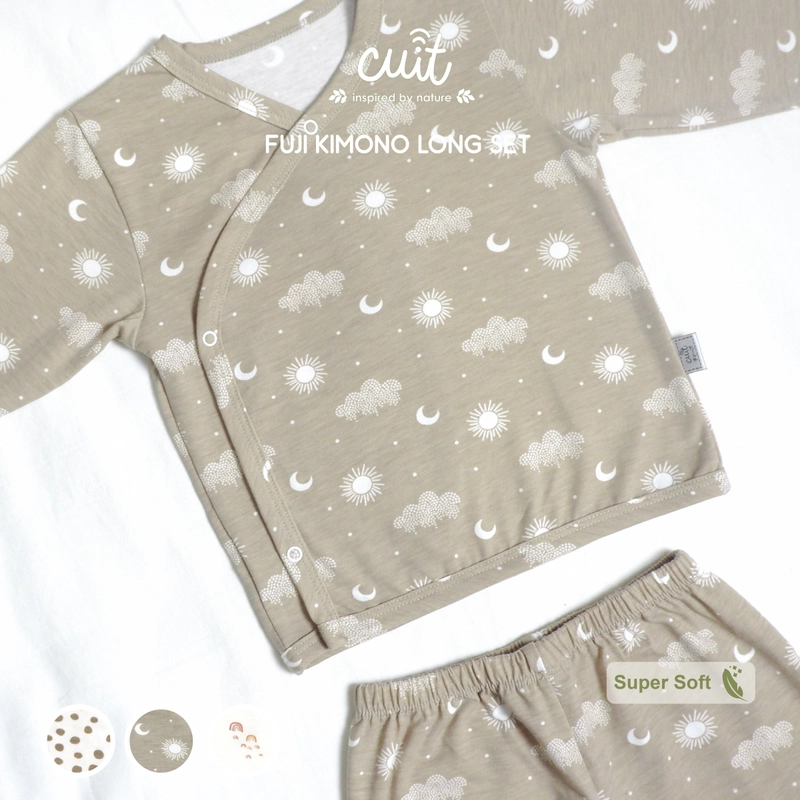 Product image CUIT MINIMALIST 3 - Fuji Kimono Long Set 0 - 24 Bulan NB Taupe Dream