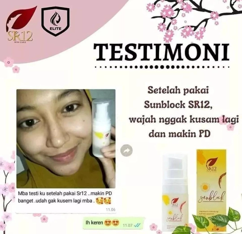 Product image SR12 Sunblock SPF 30 Melindungi Kulit Dari Paparan Sinar Matahari Untuk Kulit Kering 15gr Sunblock