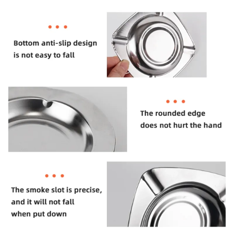 Product image KAHASIL - Asbak Rokok Stainless Alumunium KMJ269 BULAT