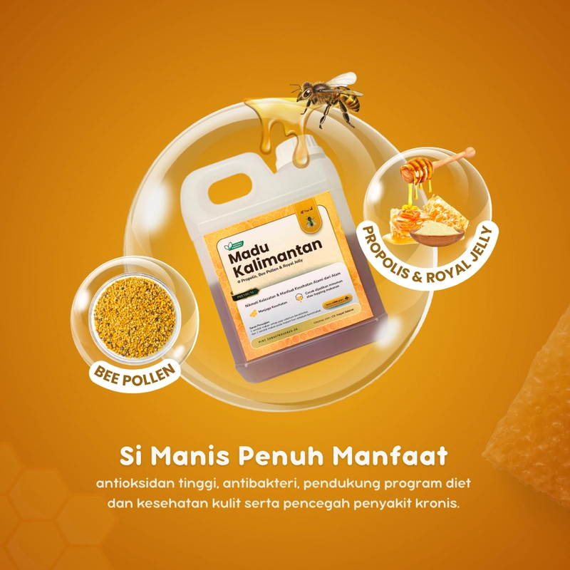 Product image Mirani - (Kemasan Baru) Buy 1 get 1 Madu Kalimantan Propolis 1kg almar'ah