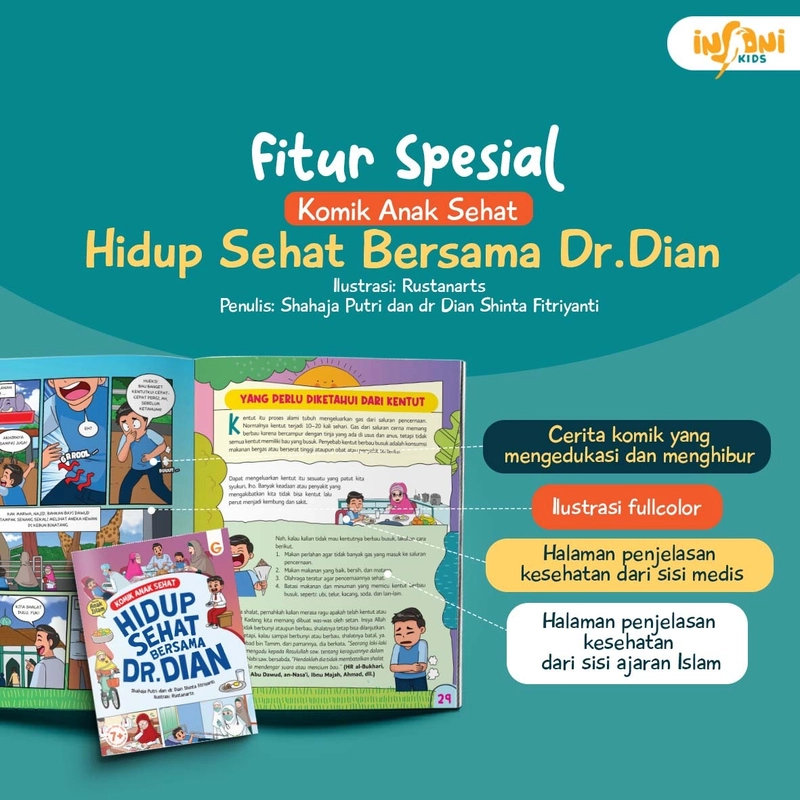 Product image Gema Insani - Komik Anak Sehat Hidup Sehat Bersama dr Dian 19 X 25 cm SC