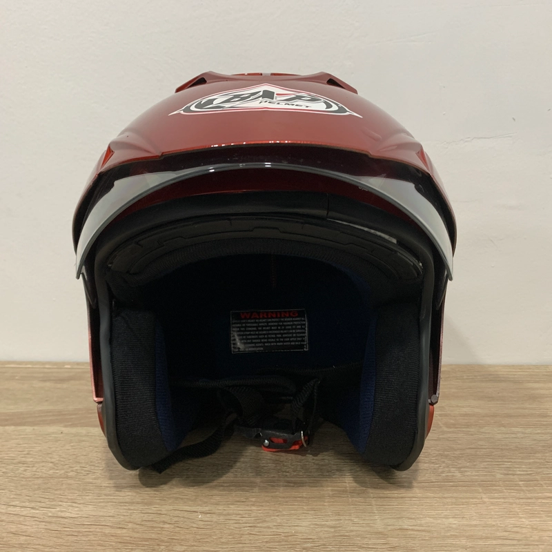 Product image Helm GL Merah Glossy Polos Solid - Single Visor (Kaca Clear) Helm SNI Helem Dewasa L GL Merah Glossy