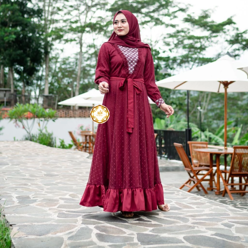 Product image Batik Couple Set Keluarga Ayuma Maroon Premium Bisa Beli Pisah Hem Anak XL Maroon