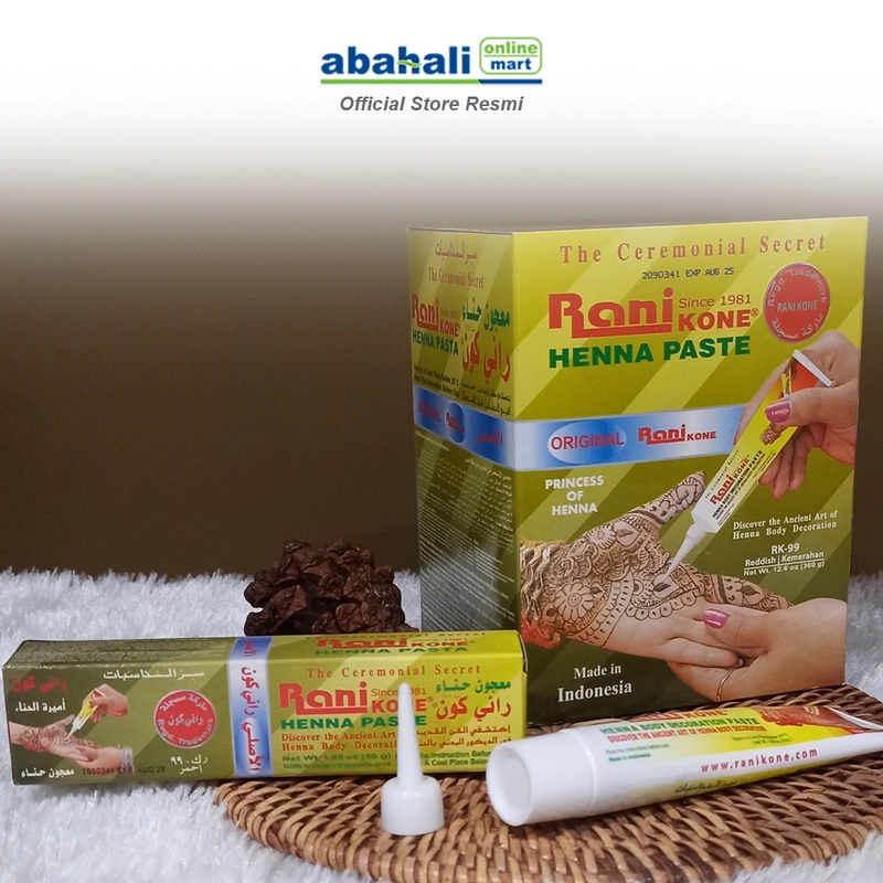 Product image Abahali Mart - Rani Kone 99 Orange 30gr Pewarna Henna Asli India Tahan Lama dan Cepat Kering 1 pcs RK 99 Orange 30gr