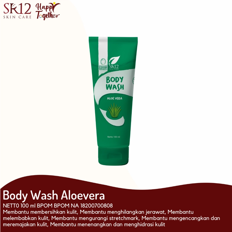 Product image SR12 Body Wash Aloevera Mencerahkan Dan Mengatasi Jerawat 100 ml Body Wash Aloevera