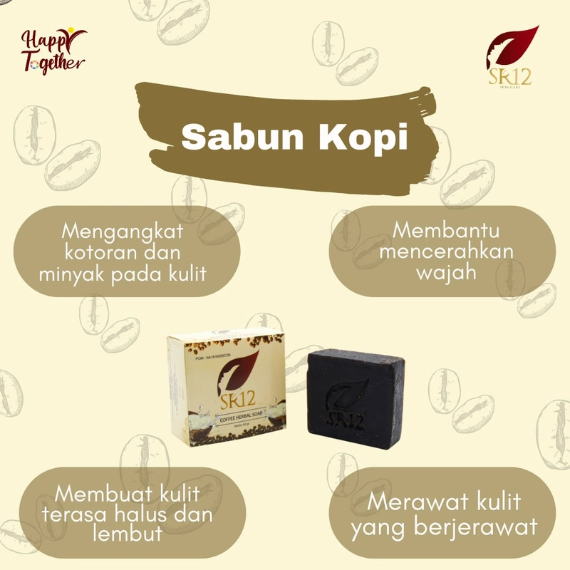 Product image SR12 Coffee Soap Sabun Kopi Mencerahkan Wajah Menghilangkan Flek Hitam Bekas Jerawat 60gr Coffee Soap