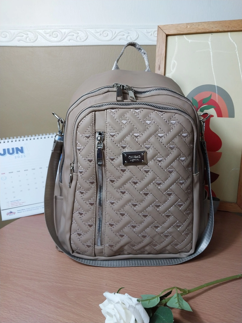 Product image CBL - Ransel SHAFIRA - Tas Ransel Backpack Wanita Bordir Waterproof Bahan Nilon Premium Double Tali Untuk Small_Medium Coklat_Mocca