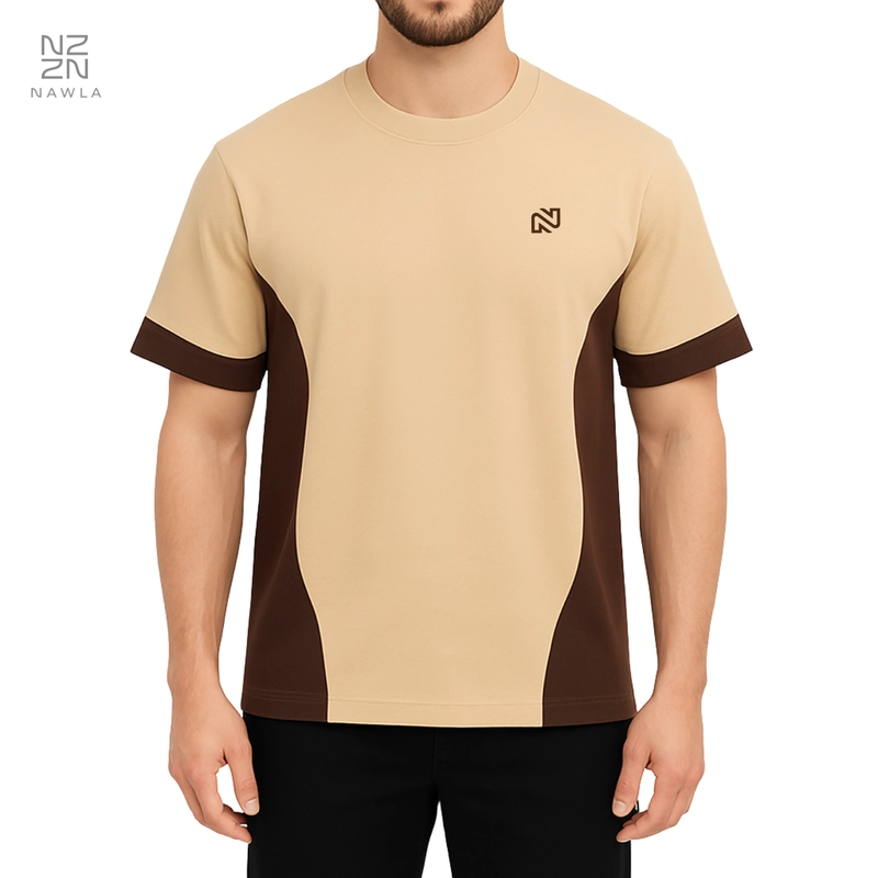 Product image NAWLA - Kaos Twotone Tee Lengan Pendek S Chocolate & Coffee